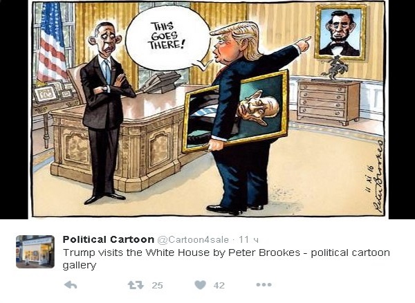 Трамп стал президентом: реакция соцсетей в каррикатурах